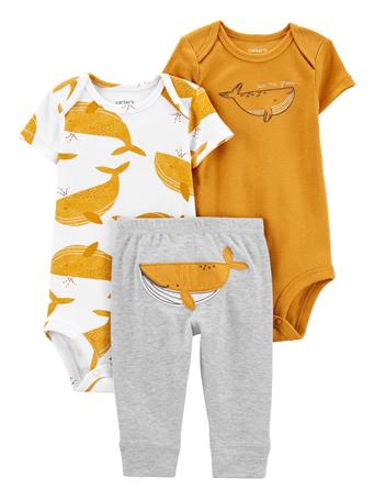 CARTER'S - Baby 3-Piece Whale Little Character Set GOLD