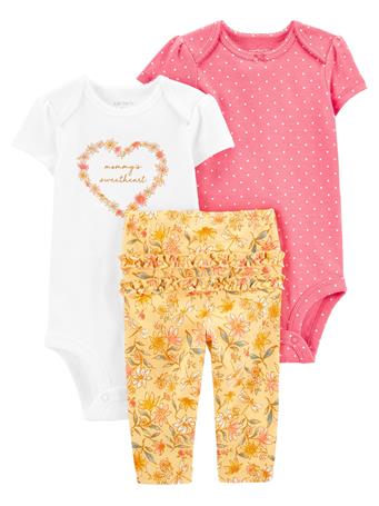 CARTER'S - Baby 3-Piece Floral Little Character Set PINK