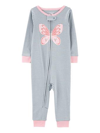 CARTER'S - Toddler 1-Piece Butterfly 100% Snug Fit Cotton Footless PJs BLUE