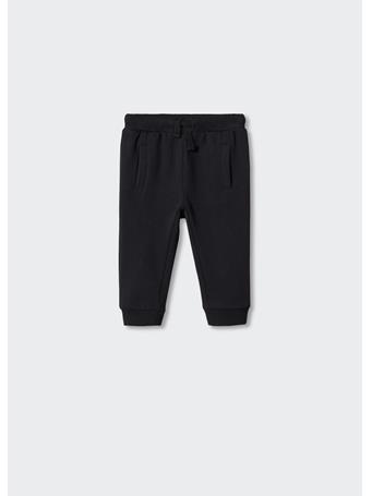 MANGO - Cotton Jogger-style Trousers BLACK