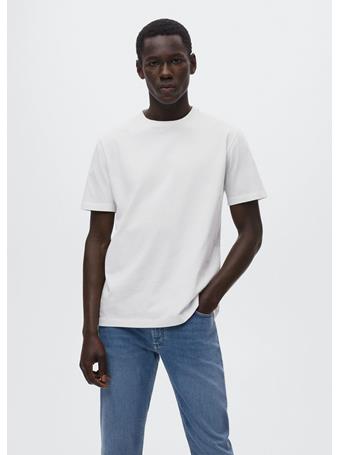 MANGO - Mercerized Regular-fit T-shirt WHITE