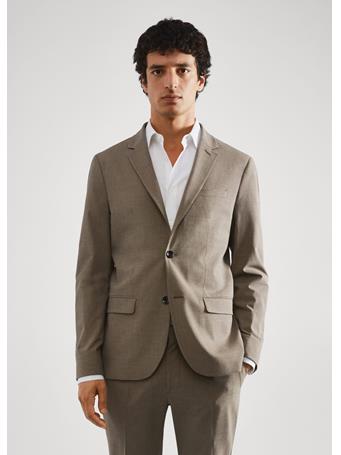 MANGO - Super Slim-fit Suit Blazer BEIGE