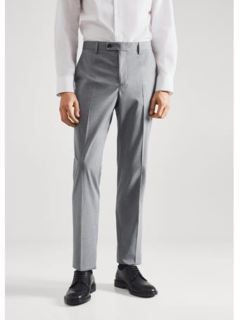 MANGO - Slim Fit Check Suit Pants GREY