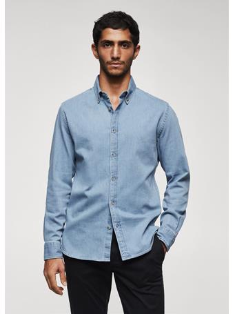 MANGO - Slim-fit Denim Shirt DENIM BLUE