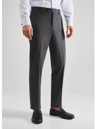 MANGO - Slim Fit Wool Suit Pants GREY