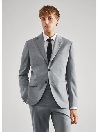 MANGO - Slim Fit Suit Blazer GREY