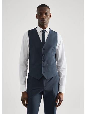 MANGO - Slim Fit Suit Gilet NAVY
