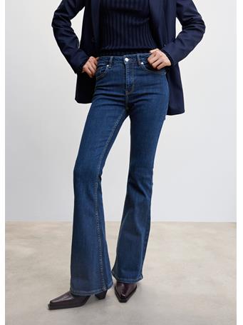 MANGO - Mid-rise Flared Jeans NAVY