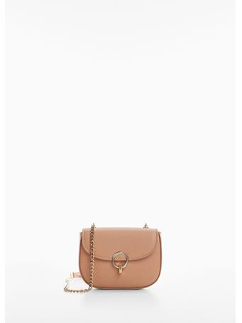 MANGO - Shoulder Bag  LT PASTEL BROWN