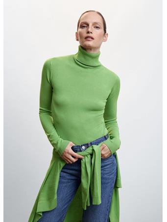 MANGO - Turtleneck Knitted Sweater MEDIUM GREEN