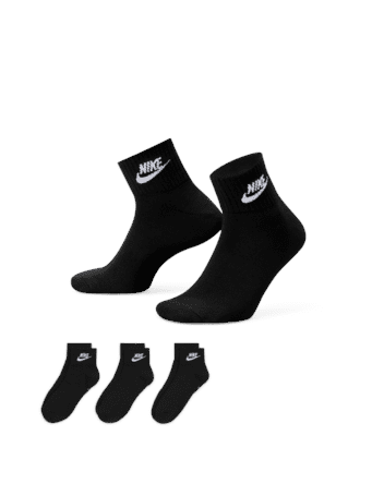 NIKE - Everyday Essential Ankle Socks (3 Pairs) BLACK