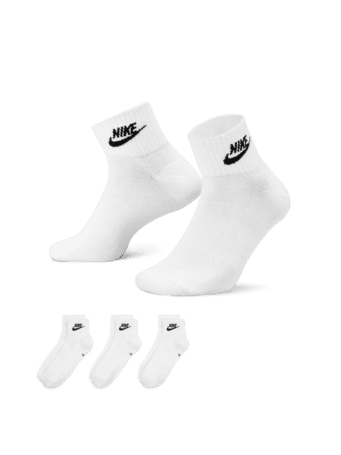 NIKE - Everyday Essential Ankle Socks (3 Pairs) WHITE