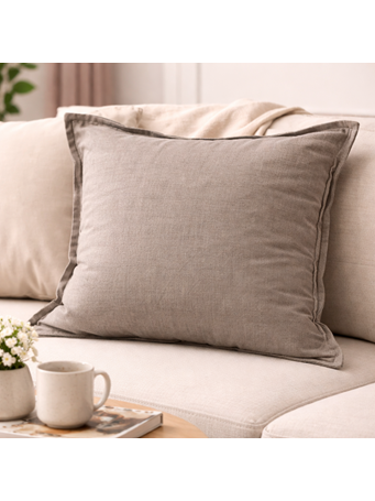 CHURCH & REID - Linen Down Filled Decorative Pillow CHARCOAL