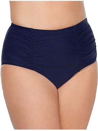 RAISINS - Calina Solids Costa Plus Size Bikini Bottom NAVY