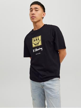 JACK & JONES - Keith Haring Relaxed Fit T-Shirt BLACK