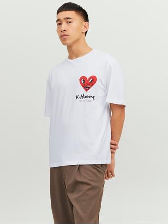 JACK & JONES - Keith Haring Relaxed Fit T-Shirt WHITE