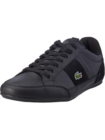 LACOSTE - Chaymon BL Leather and Synthetic Tonal Sneakers  BLACK