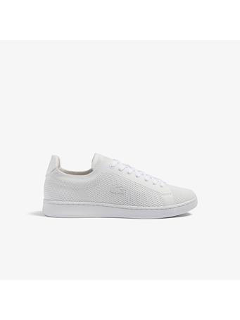 LACOSTE - Carnaby Piquée Textile Trainers  OFF WHITE