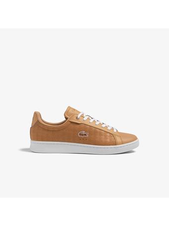 LACOSTE - Carnaby Pro Leather Trainers  NATURAL