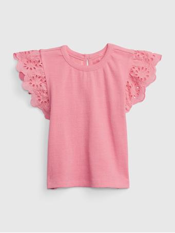 GAP - Toddler Rib Flutter Top CORAL FROST