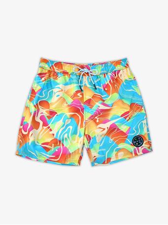 MAUI AND SONS - Psychedelic Pool Shorts YELLOW