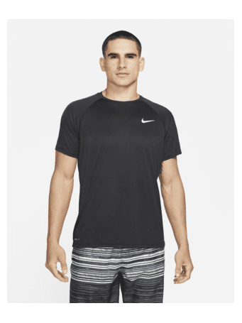 NIKE - Essential Men's Short-Sleeve Hydroguard Swim Shirt 001 BLACK