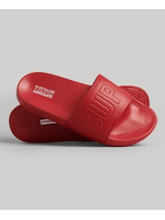 SUPERDRY - Core Pool Sliders RISK RED