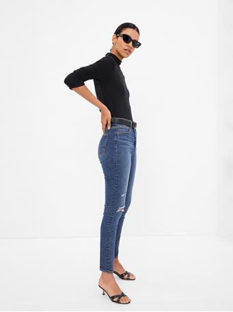 GAP - High Rise True Skinny Jeans with Washwell INDIGO DESTROY