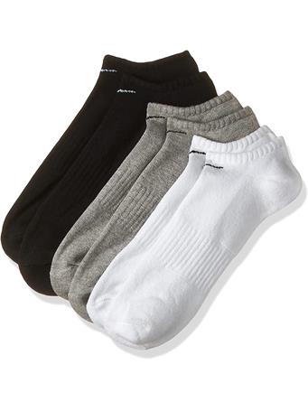 NIKE - Everyday Cushioned No Show Socks WH(BLK)/CH(BLK)/BLK(WH)