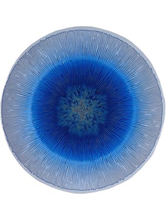 TABLEAU - Textured Glass Platter BLUE