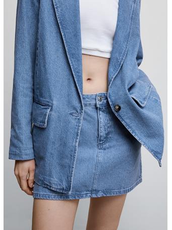 MANGO - Denim Mini-skirt MEDIUM BLUE