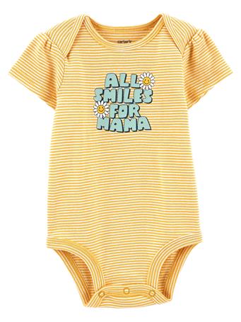 CARTER'S - Baby All Smiles For Mama Original Bodysuit YELLOW
