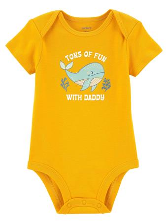 CARTER'S - Baby Whale Daddy Original Bodysuit GOLD
