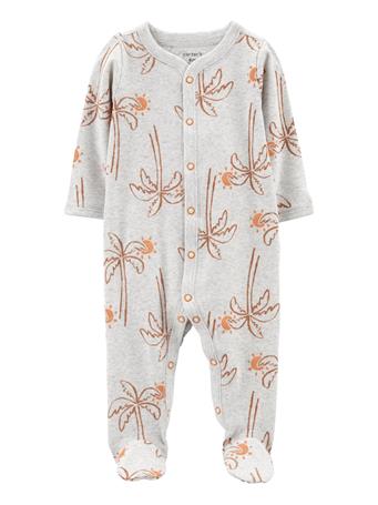 CARTER'S - Baby Palm Trees Snap-Up Thermal Sleep & Play GREY
