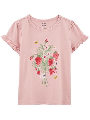 CARTER'S - Baby Strawberry Jersey Tee PINK