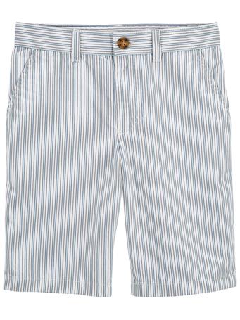 CARTER'S - Kid Striped Flat-Front Shorts BLUE