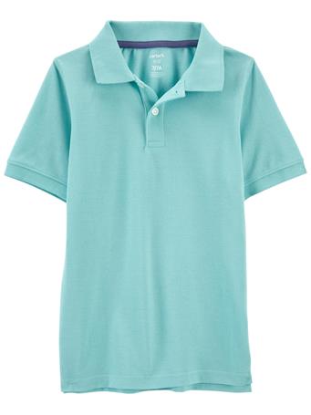 CARTER'S - Kid Jersey Polo TURQUOISE