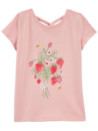 CARTER'S - Kid Strawberry Jersey Tee PINK