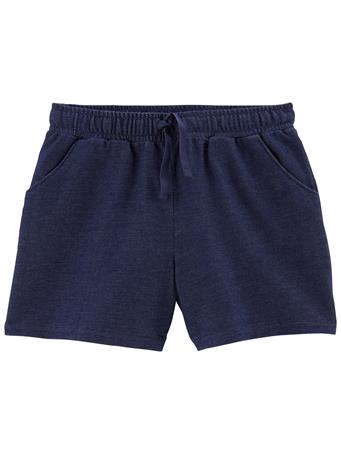 CARTER'S - Kid Pull-On Knit Denim Shorts DENIM BLUE