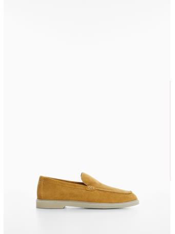 MANGO - Suede Leather Moccasin YELLOW