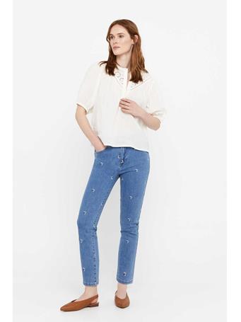 CORTEFIEL - 5-Pocket Cropped Jeans DARK BLUE