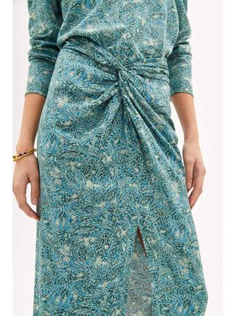 HOSS INTROPIA - Janet Printed Midi Skirt BLUE PATN