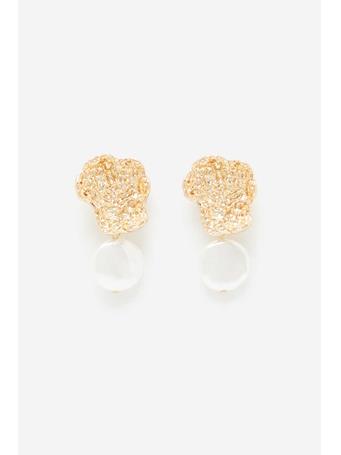 CORTEFIEL - Pearl Pendant Earring DK YELLOW