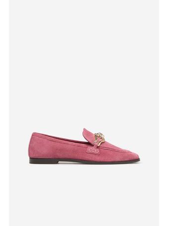 CORTEFIEL - Leather Moccasin With Buckle FUCHSIA