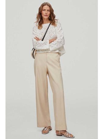 PEDRO DEL HIERRO - High-Waisted Trousers With Stitching CAMEL