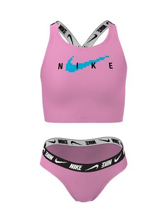 NIKE - Girls Logo Tape Two Piece Midkini Set  PINK SHELL