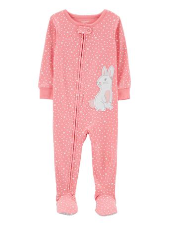 CARTER'S - Baby 1-Piece Bunny 100% Snug Fit Cotton Footie PJs PINK