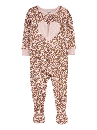 CARTER'S - Toddler Ditsy Heart Footed Pajamas PINK