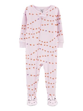 CARTER'S - Toddler 1-Piece Ladybug 100% Snug Fit Cotton Footie PJs PURPLE