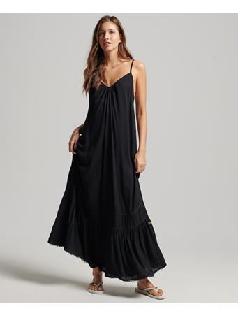 SUPERDRY - Long Cami Dress BLACK